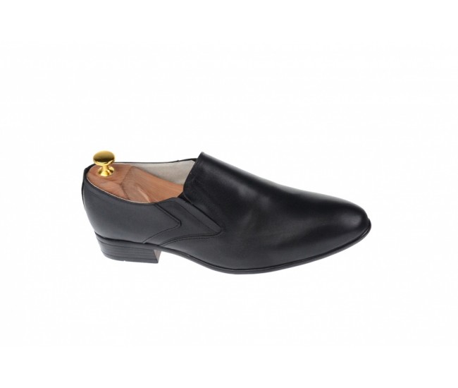 Pantofi barbati eleganti din piele naturala, cu elastic - NIC211EL