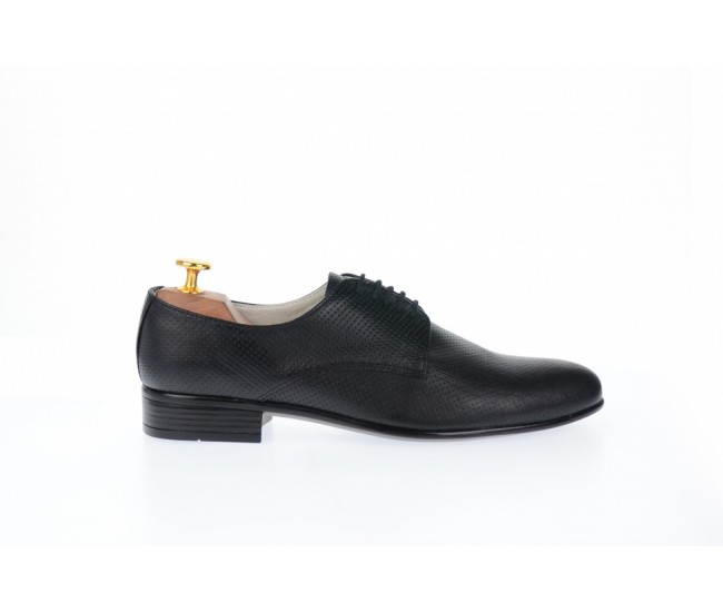 Pantofi barbati office, eleganti din piele naturala de culoare neagra , COD PRODUS -  NIC211SIRNP