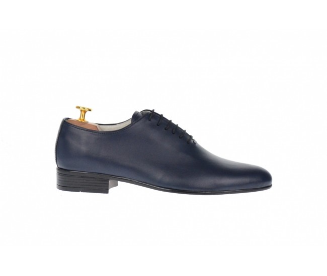 Pantofi barbati eleganti din piele naturala de culoare bleumarin inchis NIC5BLMBOX