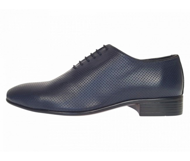 Marimea 39 Pantofi barbati eleganti bleumarin din piele naturala NIK5BLPF