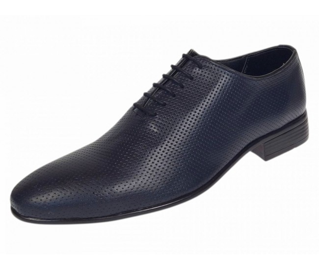 Marimea 39 Pantofi barbati eleganti bleumarin din piele naturala NIK5BLPF