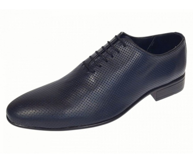 Marimea 39 Pantofi barbati eleganti bleumarin din piele naturala NIK5BLPF
