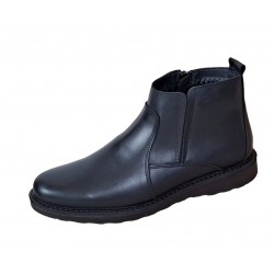 Ghete barbati casual, din piele naturala, cu fermoar, imblanite - ORLANDO Ghete barbati casual, din piele naturala, cu fermoar, imblanite - ORLANDO