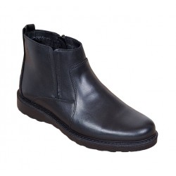 Ghete barbati casual, din piele naturala, cu fermoar, imblanite - ORLANDO Ghete barbati casual, din piele naturala, cu fermoar, imblanite - ORLANDO