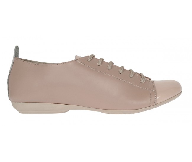 Pantofi dama casual din piele naturala cu varf lacuit - Emma Bej P09BB