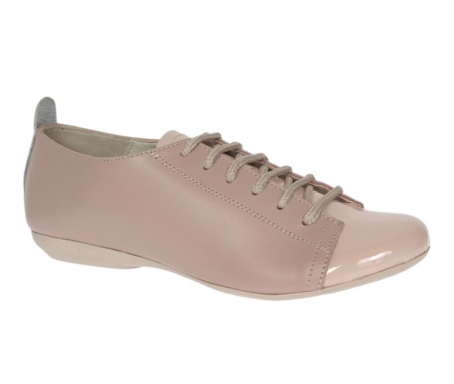 Pantofi dama casual din piele naturala cu varf lacuit - Emma Bej P09BB
