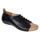 Pantofi dama casual din piele naturala Negru Bej - Emma P09BN