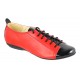 Pantofi dama casual din piele naturala cu varf lacuit - Model Emma Rosu P09RLN