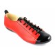 Pantofi dama casual din piele naturala cu varf lacuit - Model Emma Rosu P09RLN