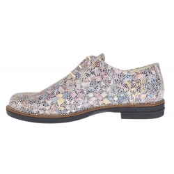 Marimea 35 Pantofi dama casual din piele naturala Mozaic Colorat P102BEJ2