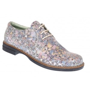 Marimea 35 Pantofi dama casual din piele naturala Mozaic Colorat P102BEJ2