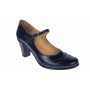 Pantofi dama eleganti din piele naturala bleumarin, box - P104BLM