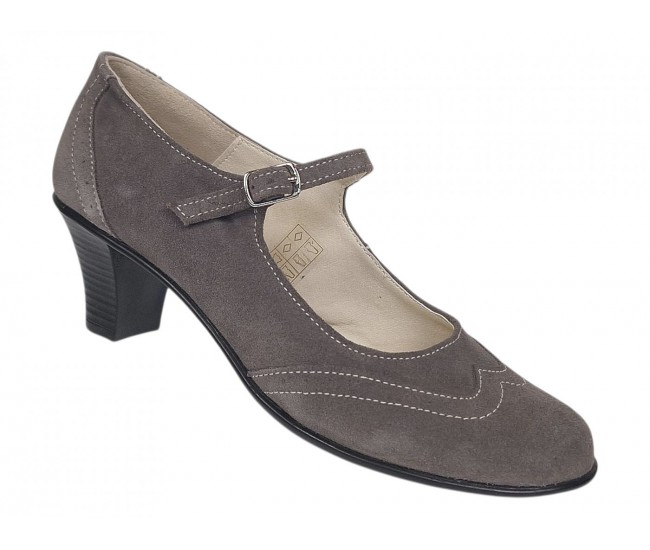 Marimea 37 Pantofi dama eleganti din piele naturala intoarsa Gri P104GRI5VEL