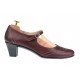 Pantofi dama eleganti din piele naturala grena - P104GRN