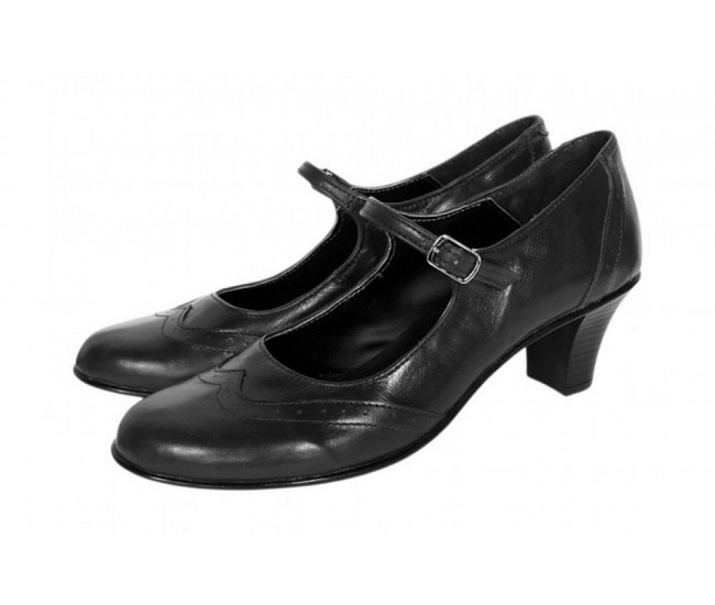 Pantofi dama piele naturala – eleganti, comozi, toc mediu stabil – model premium P104N5BOX