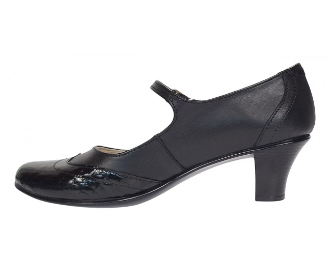 Pantofi dama eleganti din piele naturala cu toc 5cm sau 7cm - P104NLCRT5