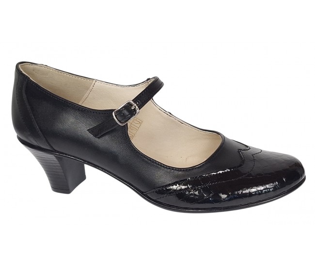 Pantofi dama eleganti din piele naturala cu toc 5cm sau 7cm - P104NLCRT5