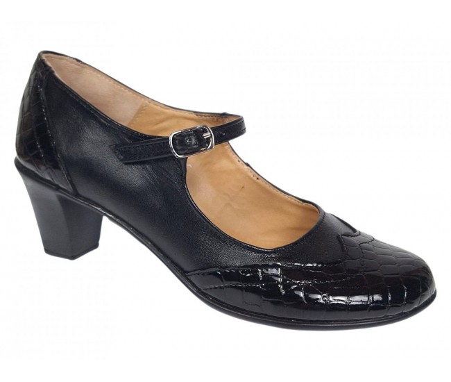 Marimea 35, 39 Pantofi dama eleganti din piele naturala cu toc 6 cm - P104NLCRT6