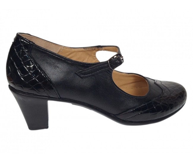 Marimea 35, 39 Pantofi dama eleganti din piele naturala cu toc 6 cm - P104NLCRT6