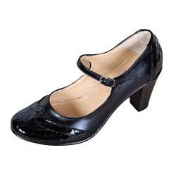 Pantofi dama, eleganti, din piele naturala cu toc 5cm sau 7cm - Made in Romania P104NLCRT7