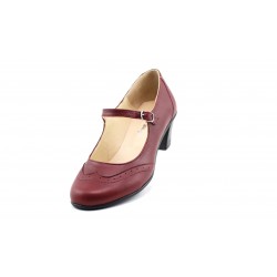 Oferta marimea 40 - Pantofi dama, visinii, eleganti, din piele naturala - LP104VIS