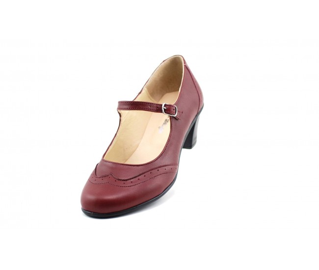 Oferta marimea 40 - Pantofi dama, visinii, eleganti, din piele naturala - LP104VIS