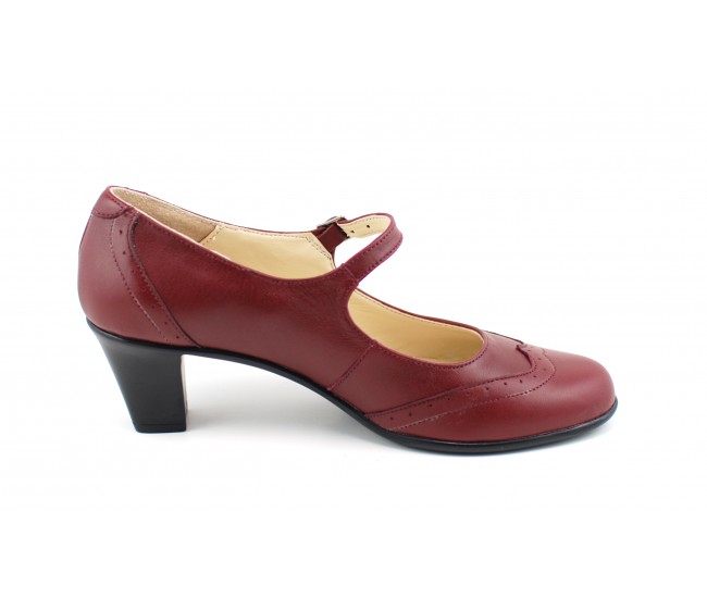 Oferta marimea 40 - Pantofi dama, visinii, eleganti, din piele naturala - LP104VIS