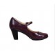 Pantofi dama visinii, eleganti, din piele naturala TOC 7cm - P104VIS7