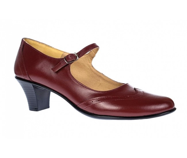 Pantofi dama eleganti din piele naturala cu toc de 5cm - P104VIST5