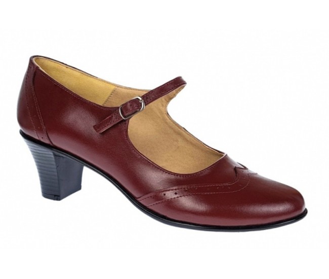 Pantofi dama eleganti din piele naturala cu toc de 5cm - P104VIST5