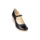 Pantofi dama din piele naturala, cu platforma tip wedge si bareta – eleganti si confortabili, negri