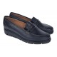 Pantofi dama casual din piele naturala, bleumarin inchis - P105BLBOX