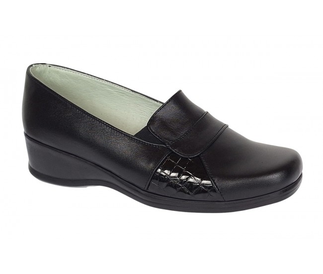 Pantofi dama casual din piele naturala - Model Negru P10NBOXLCR