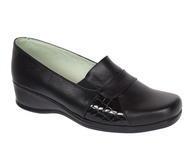 Pantofi dama casual din piele naturala - Model Negru P10NBOXLCR