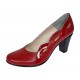 Pantofi dama din piele naturala cu toc de 7cm Katty Rosu P134233RL