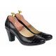 Marimea 38 Pantofi dama eleganti din piele naturala cu varf lacuit, croco, toc 7cm P13423LACN