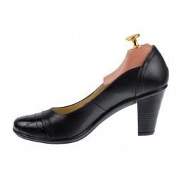 Marimea 38 Pantofi dama eleganti din piele naturala cu varf lacuit, croco, toc 7cm P13423LACN