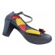 Marimea 36 Pantofi dama din piele naturala, toc de 7cm - P13423NRG