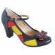 Marimea 36 Pantofi dama din piele naturala, toc de 7cm - P13423NRG