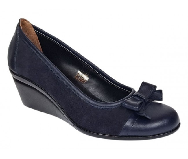 Pantofi dama casual din piele naturala intoarsa velur P1761BLM