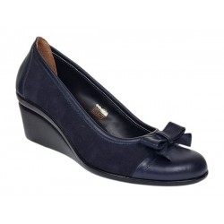 Pantofi dama casual din piele naturala intoarsa velur P1761BLM