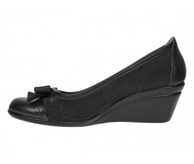 Pantofi dama negri casual din piele naturala intoarsa velur P1761NVEL