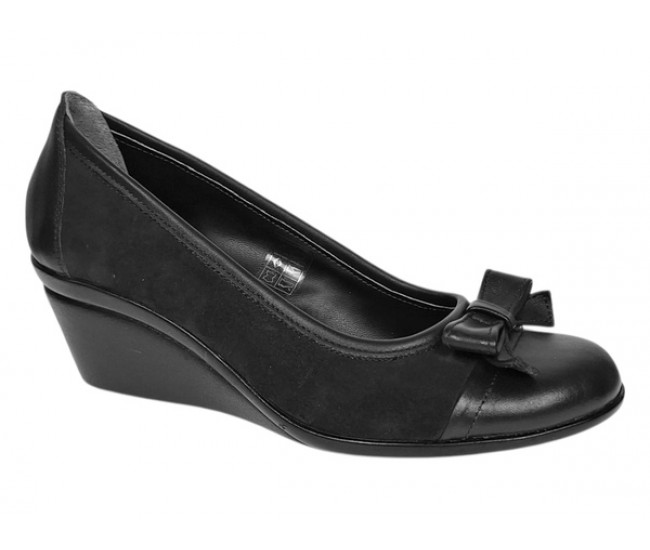 Pantofi dama negri casual din piele naturala intoarsa velur P1761NVEL