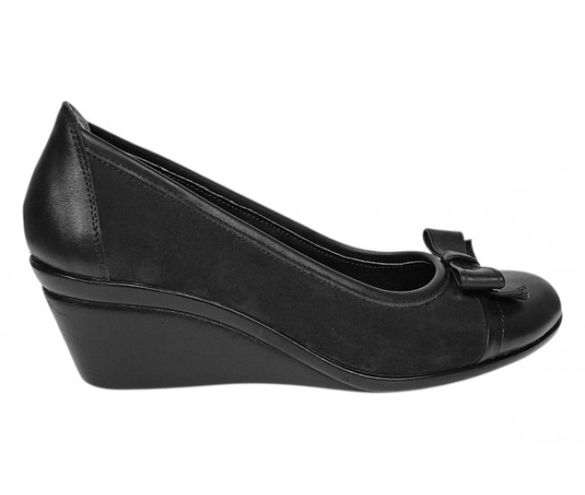 Pantofi dama negri casual din piele naturala intoarsa velur P1761NVEL