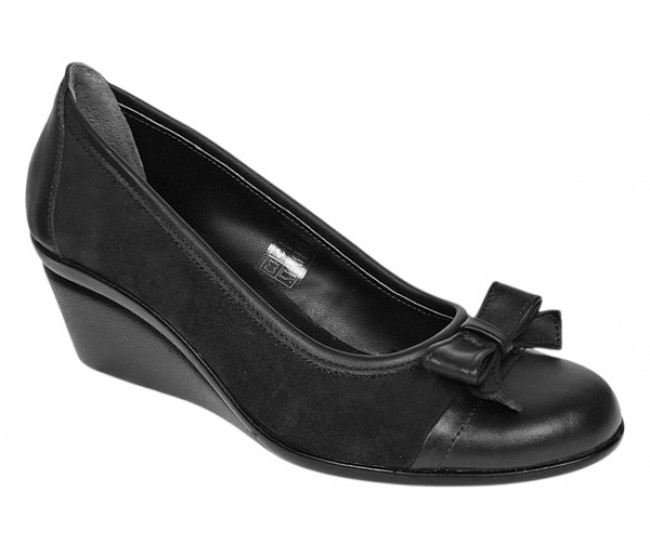 Pantofi dama negri casual din piele naturala intoarsa velur P1761NVEL