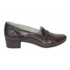 Pantofi dama comozi casual din piele naturala maro croco P18CRM