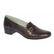 Pantofi dama comozi casual din piele naturala maro croco P18CRM