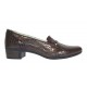 Pantofi dama comozi casual din piele naturala maro croco P18CRM