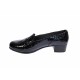 Pantofi dama, din piele naturala, croco lac, cu toc de 5cm, P18NCR