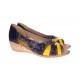 Pantofi dama de primavara - vara, decupati cu platforme de 4.5cm, lucrati din piele naturala S306BLG